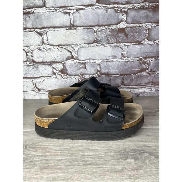 Birkenstock Papillio Arizona Platform Vegan Black Birko-Flor Sandals Women 40EU - Picture 16 of 16
